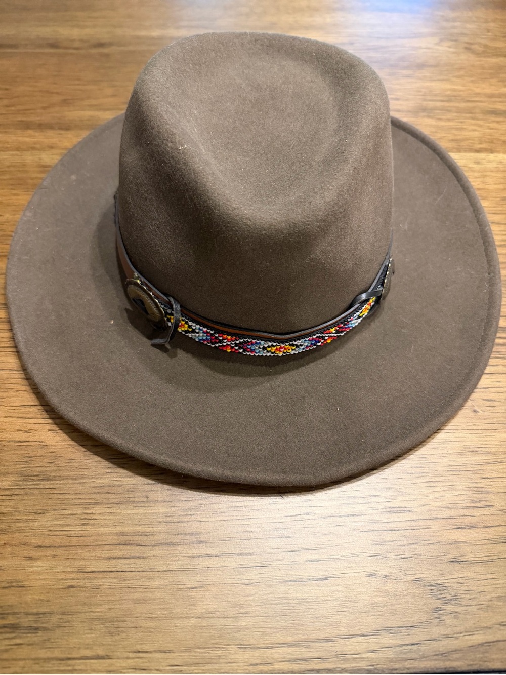 Bailey Of Hollywood Brown Felt Hat with Beaded Band